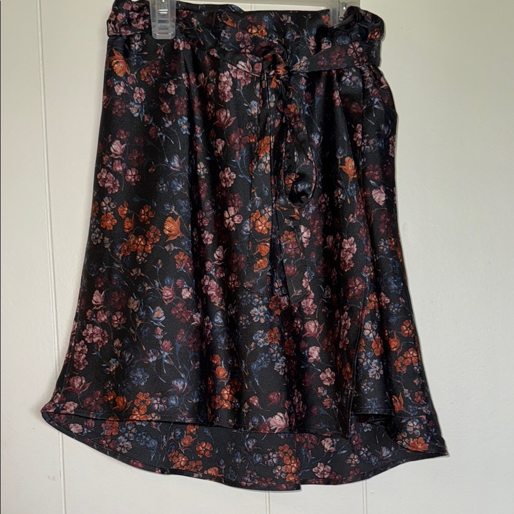Abercrombie & Fitch Blue A-Line Skirt with Tie Front
